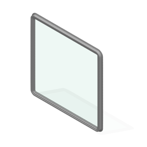 Fixed Aluminum Clamp-On Windows